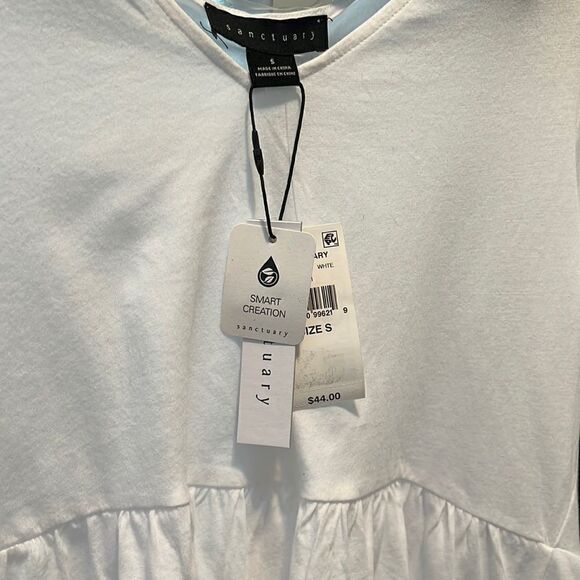 Sanctuary Short Sleeve Top, SM, White - Picture 5 of 8